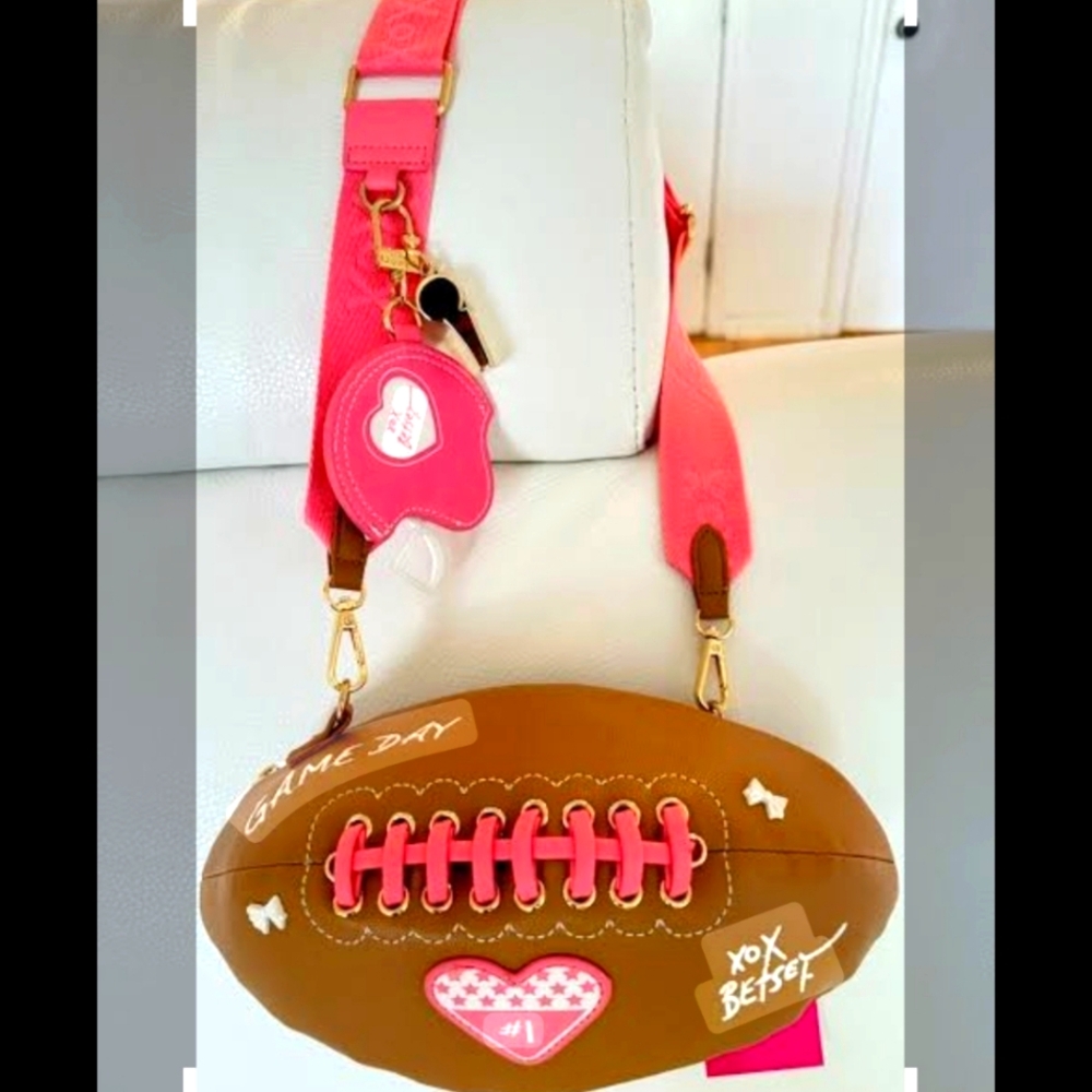 BETSEY JOHNSON GAME DAY CROSSBODY BAG
